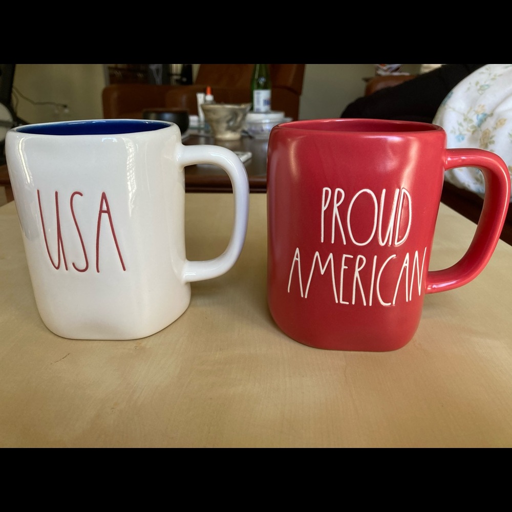 Rae Dunn 2020 Proud American & USA Ceramic Mugs